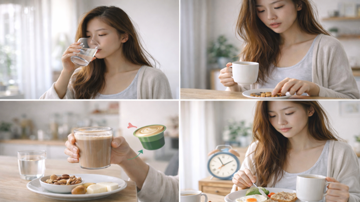 공복 커피를 피하고 물 섭취와 소량 식사 후 커피를 선택하는 건강한 아침 습관